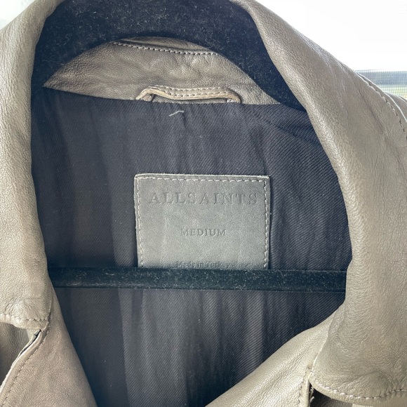 All Saints Men’s Leather Jacket M - Picture 4 of 4